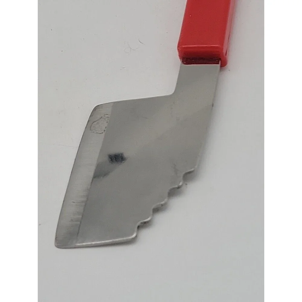 Quikut Stainless Steel Cleaver Red Plastic Handle 8